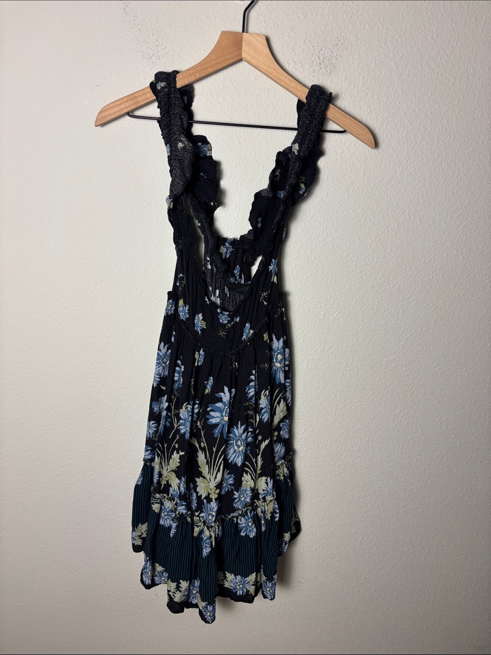 Intimately Free People Women's Bali Wild Daisy in Black Combo Mini Dress - Picture 1 of 4